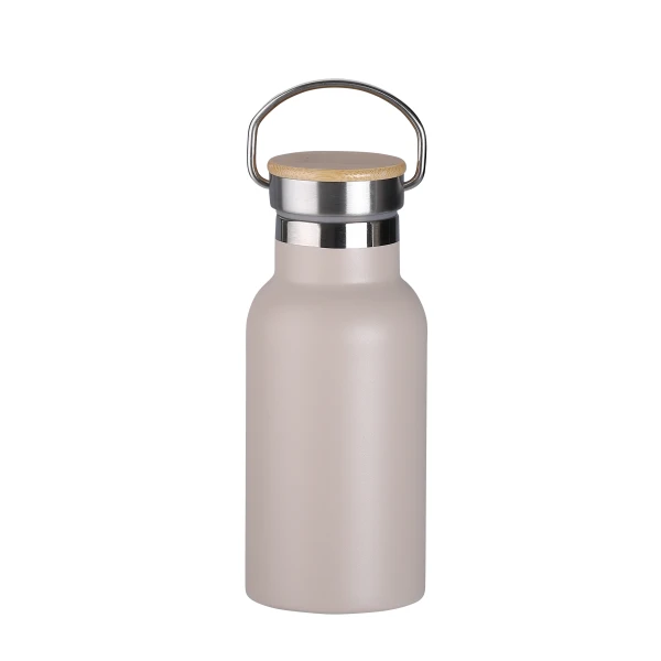 Stainless Steel Water Cup With Bamboo Cap