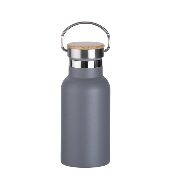 Stainless Steel Water Cup With Bamboo Cap